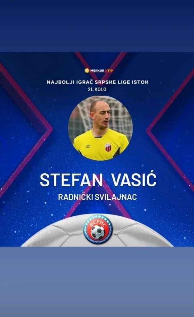 najbolji igrač 21. kola Srpske lige "Istok"